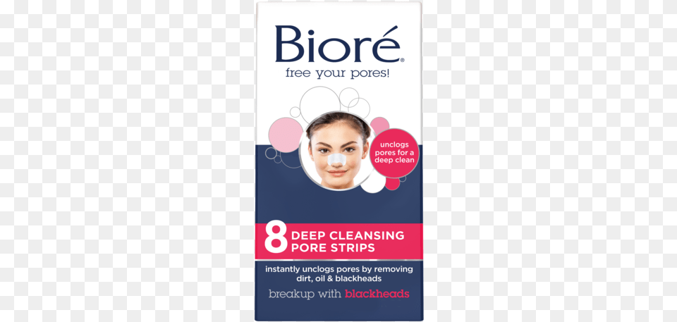 Bior Deep Cleansing Pore Strips Biore Deep Cleansing Pore Strips, Advertisement, Poster, Publication, Adult Free Png