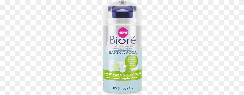 Biore Baking Soda Acne Scrub, Cosmetics, Deodorant, Bottle, Shaker Png Image