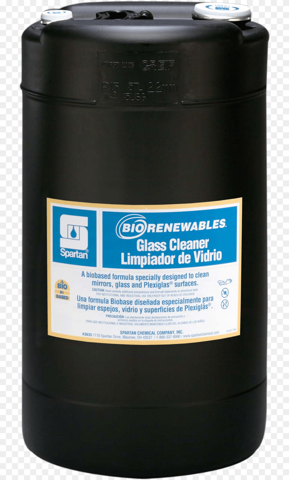Biorenewables Glass Cleaner Cylinder, Barrel, Keg, Can, Tin Png