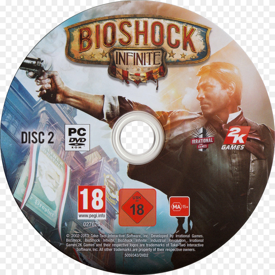 Bioshock Infinite, Disk, Dvd, Adult, Male Png