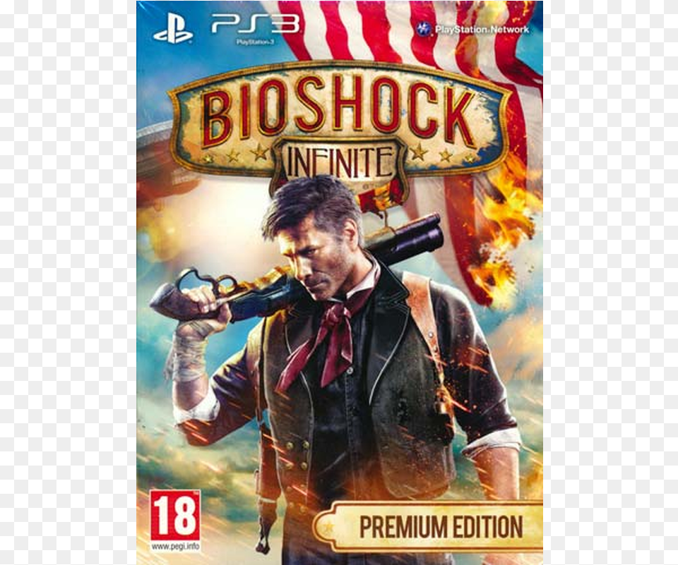 Bioshock Infinite Playstation 3 At Import Premium Bioshock 3 Xbox, Advertisement, Poster, Adult, Male Free Png Download