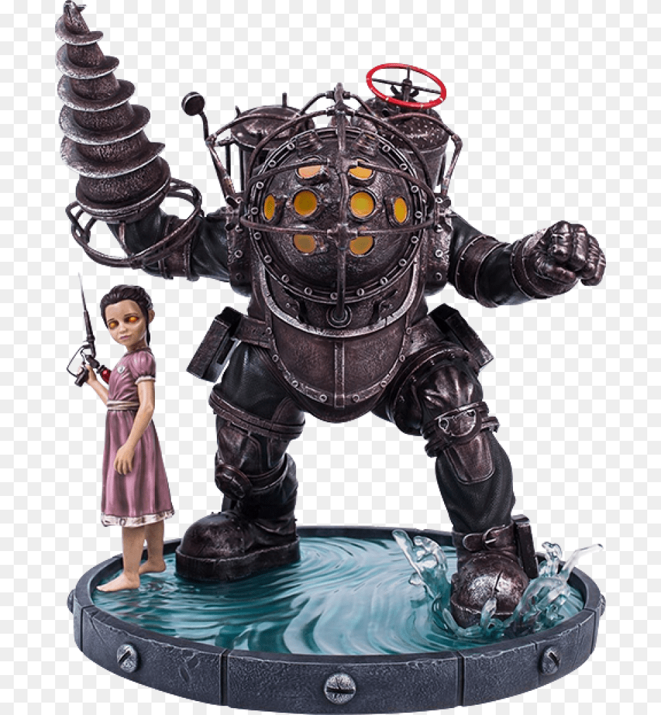 Bioshock Statue, Person, Girl, Figurine, Female Free Transparent Png