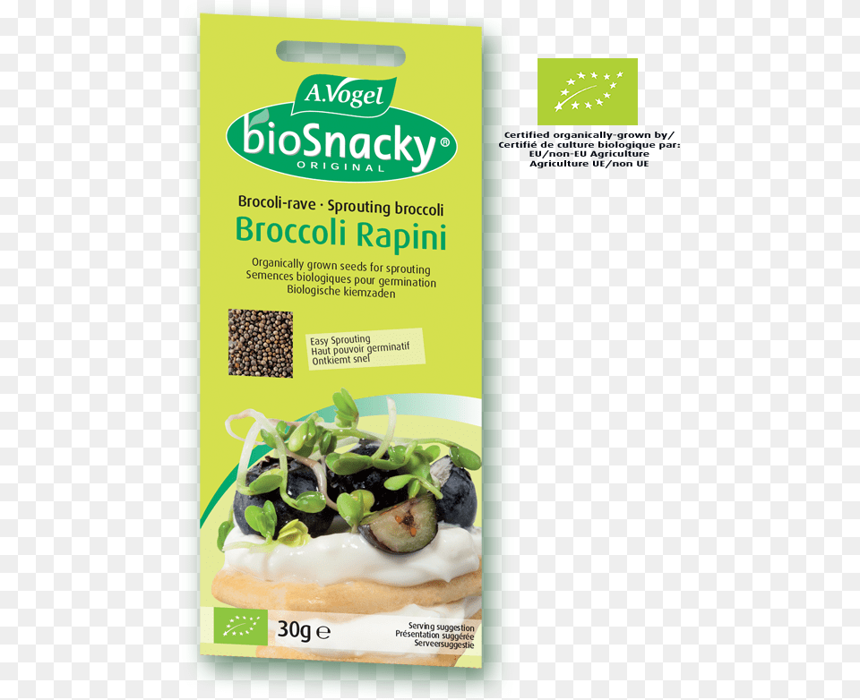 Biosnacky Broccoli Rapini Sprouting Seeds Vogel Bio Snacky Broccoli, Advertisement, Poster, Berry, Blueberry Png
