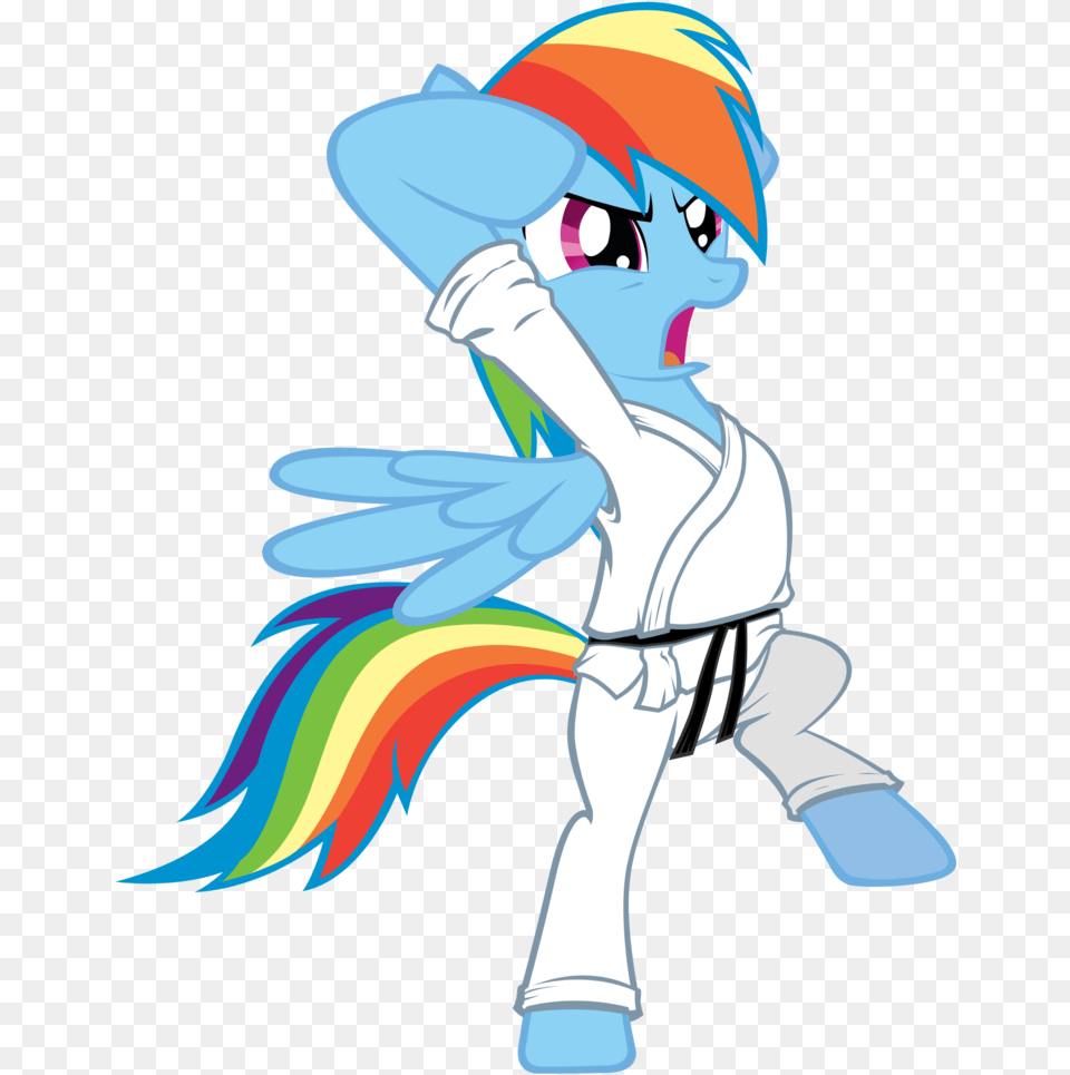 Bipedal Black Belt Clothes Female Gi Karate Mare My Little Pony Karate, Baby, Book, Comics, Person Png Image