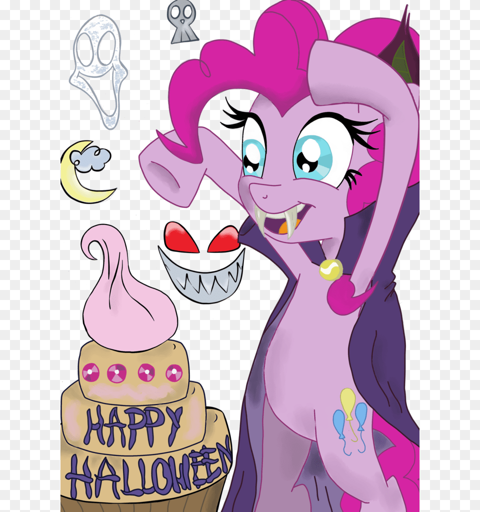 Bipedal Cake Halloween Pinkie Pie Pony Cartoon, Purple, Book, Publication, Comics Free Png