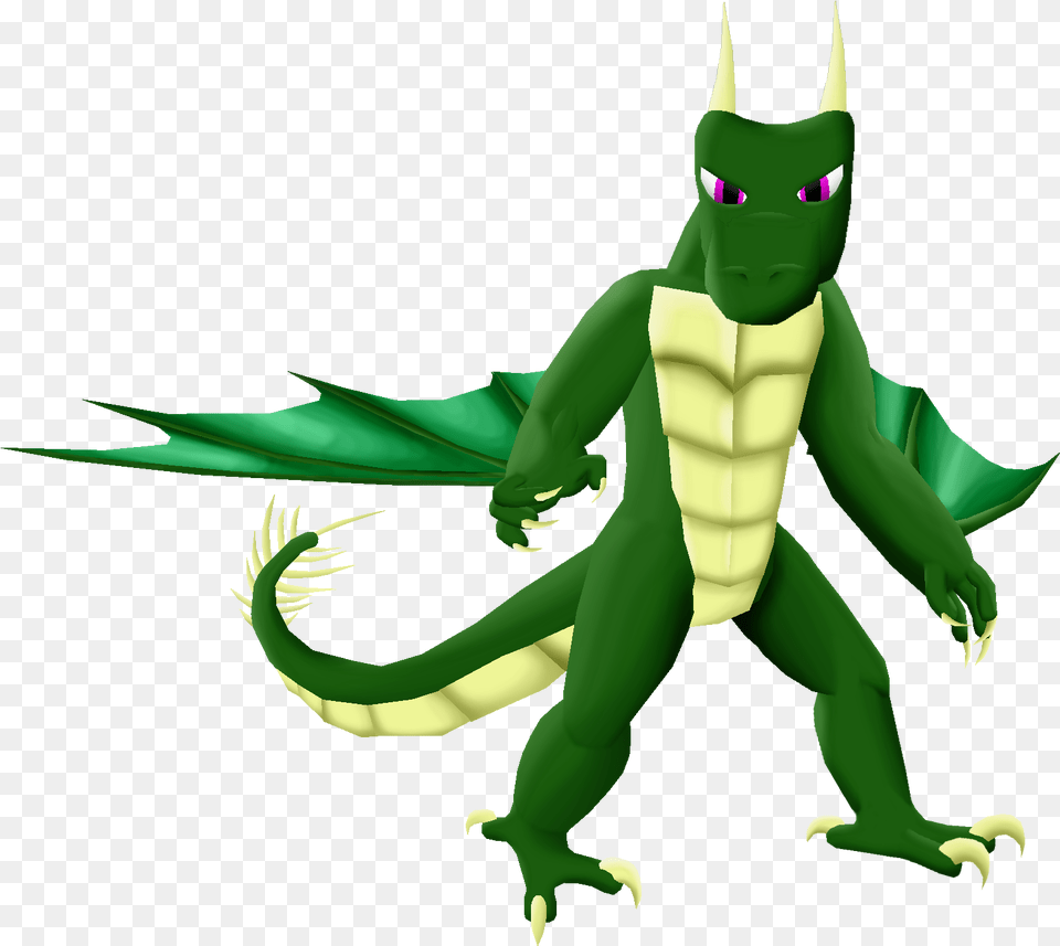 Bipedal Dragon Cartoon, Green, Adult, Female, Person Free Png Download
