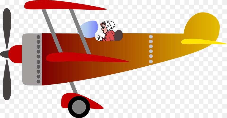 Biplane Clipart, Person, Aircraft, Transportation, Vehicle Free Png