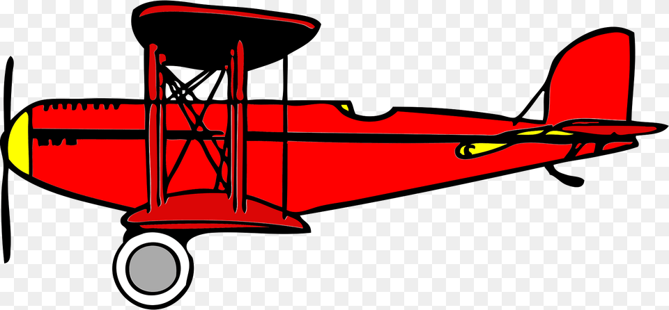 Biplane Clipart, Aircraft, Airplane, Transportation, Vehicle Free Transparent Png