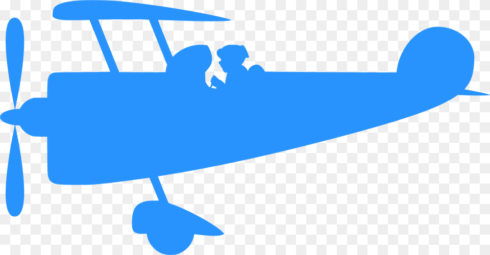 Biplane Silhouette, Person, Transportation, Vehicle, Aircraft Free Png