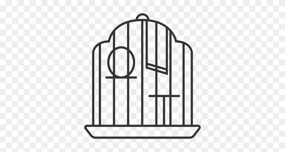 Bird Birdcage Cage House Parrot Pet Place Icon, Gate Png Image