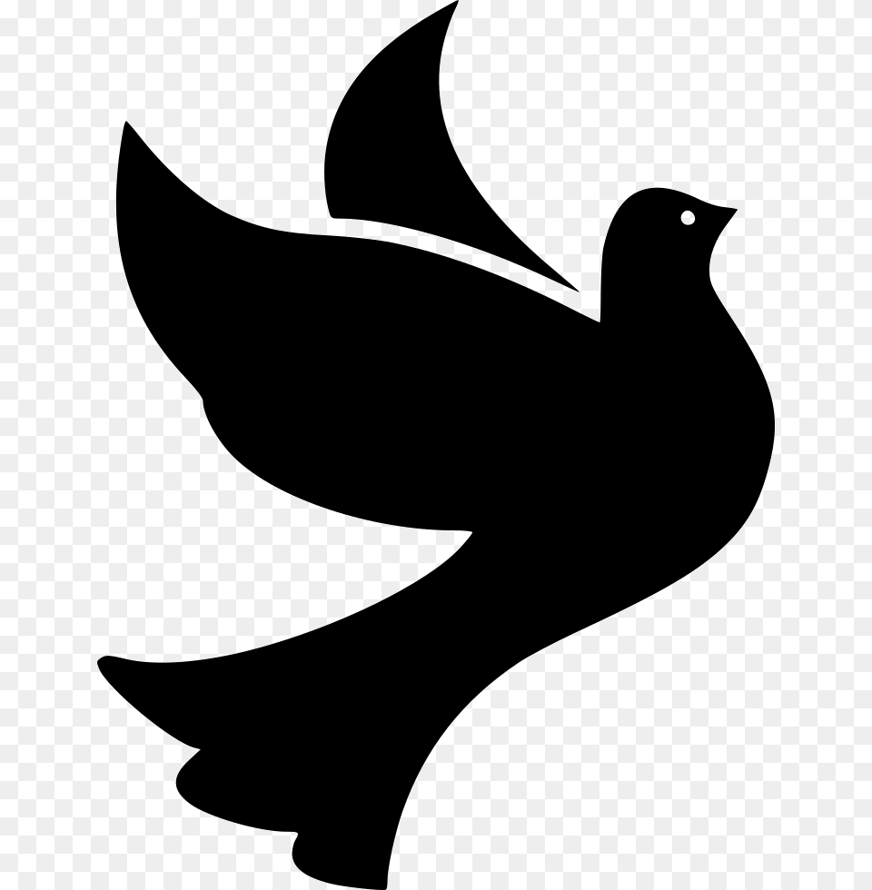 Bird Birds Dove Doves Flight Fly Flying Peace, Silhouette, Stencil, Animal, Fish Free Png