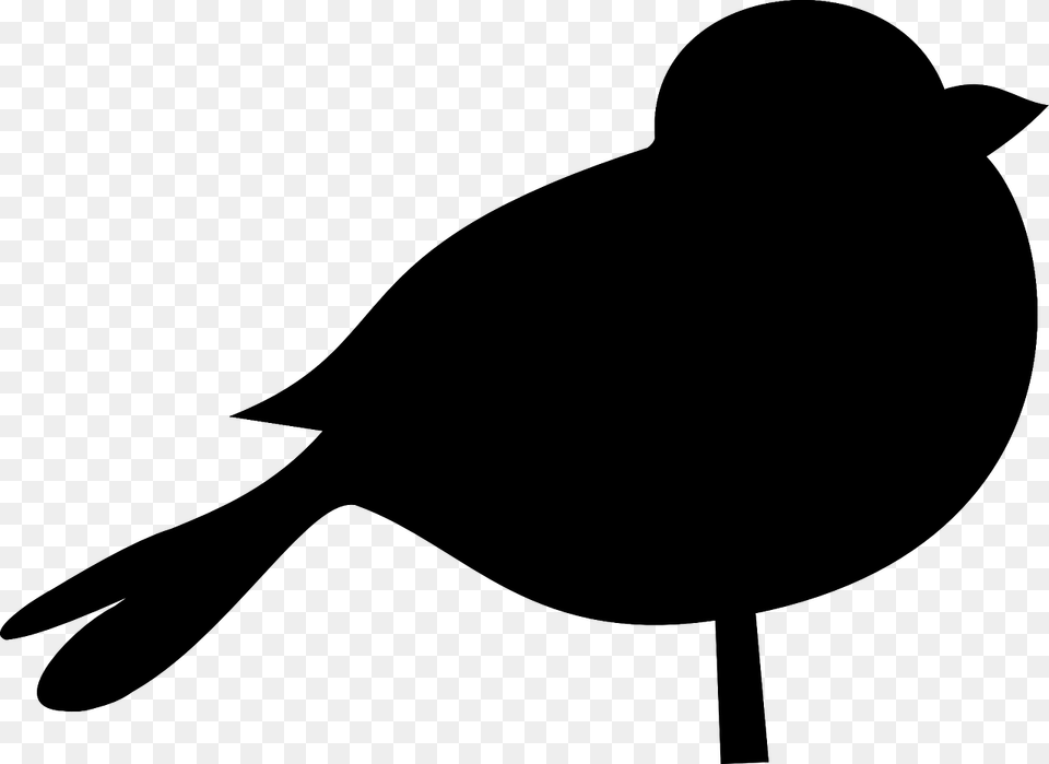 Bird Black Silhouette Fat Bird Clip Art Birds Black, Gray Free Png