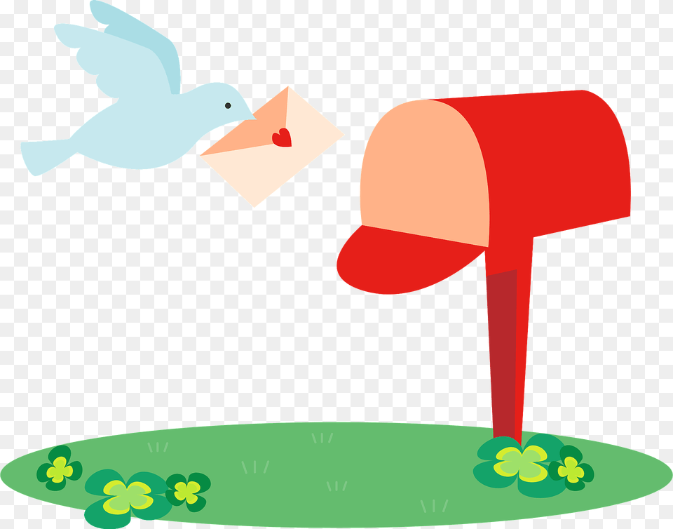 Bird Bringing A Letter To The Mailbox Clipart, Animal Free Transparent Png
