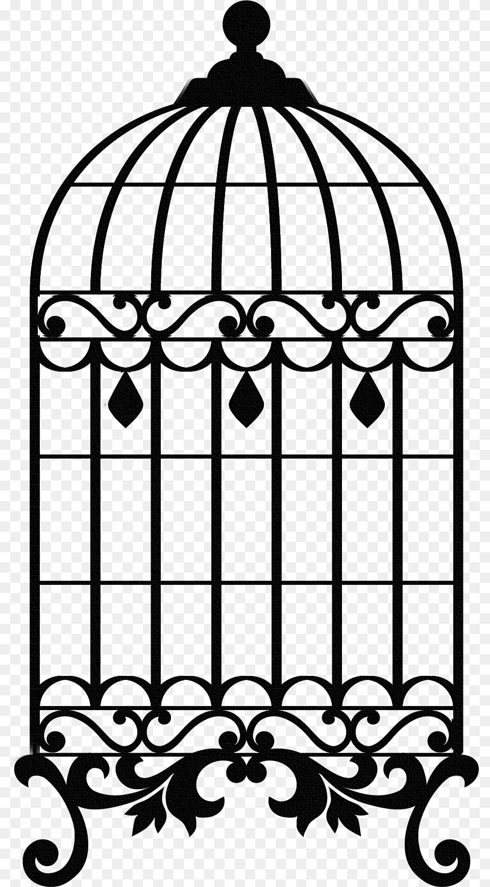 Bird Cage Paper Cutting Ideas Stencils Silhouette Png Image