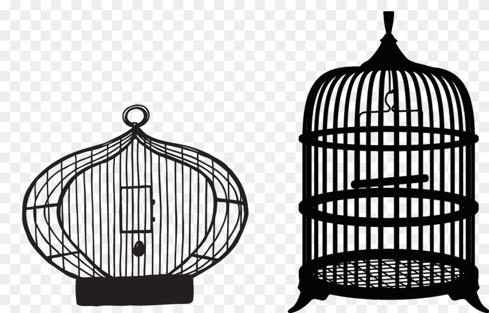 Bird Cage Silhouette Bird Download Clip Art Of Bird Cage, Accessories, Earring, Jewelry Free Png