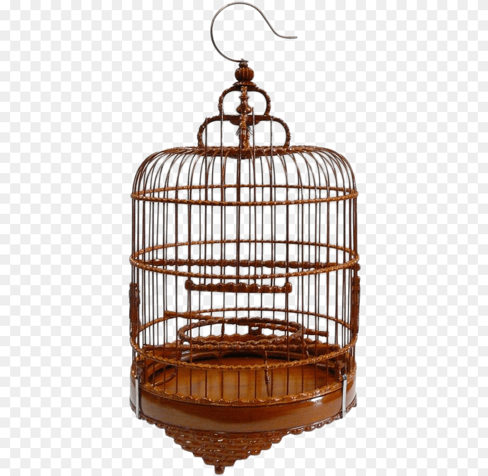 Bird Cage Wood, Chandelier, Lamp Free Png Download