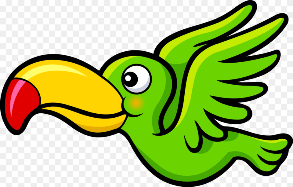 Bird Clip Art Animation, Animal, Beak, Green, Fish Free Png