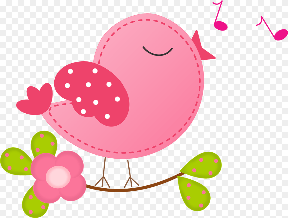 Bird Clipart Pink Vetor Passarinho Rosa, Applique, Pattern, Clothing, Hat Png Image