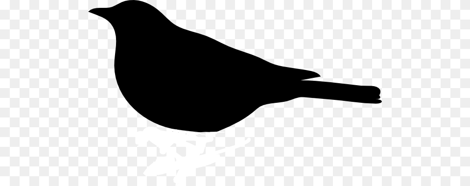 Bird Clipart Simple, Silhouette, Animal, Blackbird, Stencil Free Transparent Png
