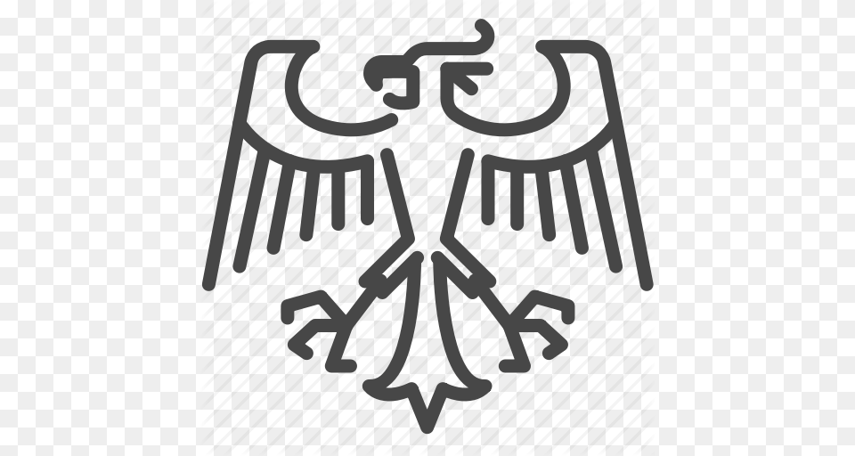 Bird Eagle Emblem German Germany Hawk Logo Icon, Chandelier, Lamp, Text Free Png