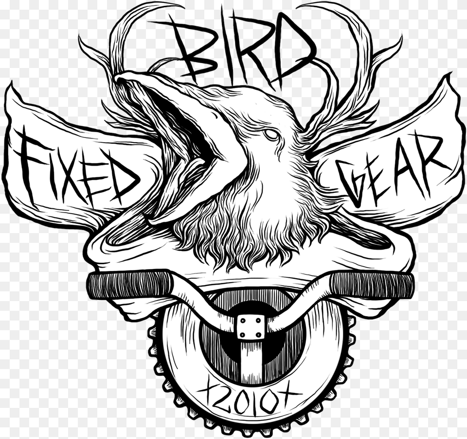 Bird Fixed Gear Logo Fixed Gear, Emblem, Symbol, Person Free Png Download
