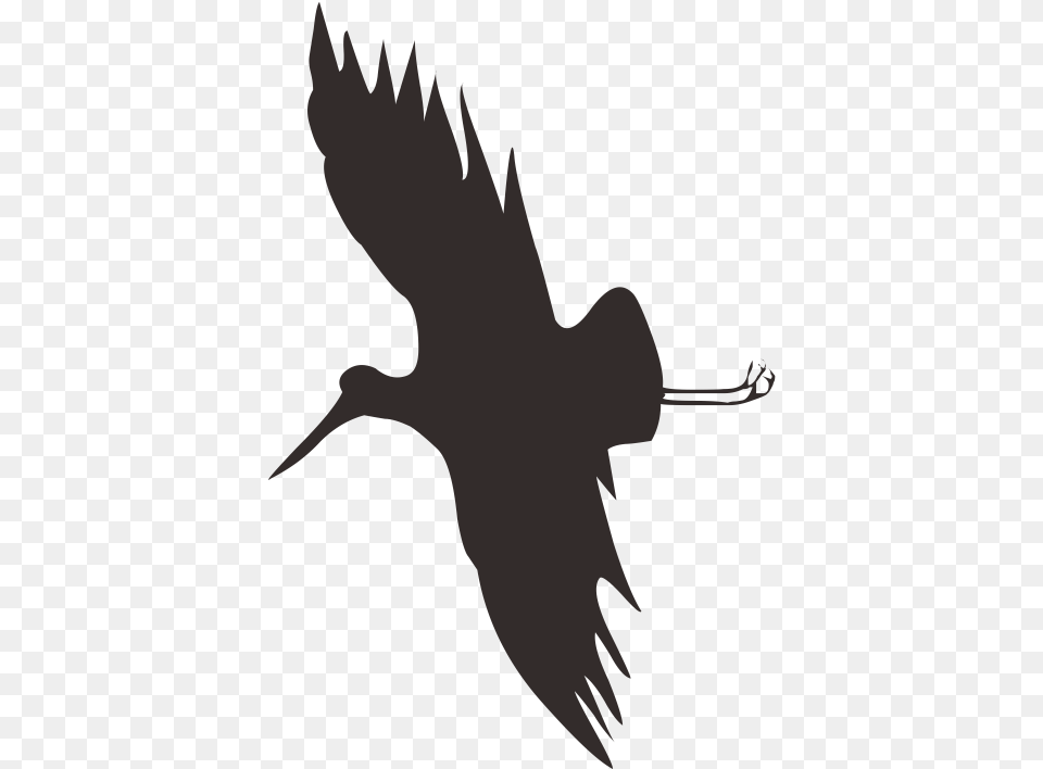 Bird Flight Crane Silhouette Flying Crane Download Clipart Flying Bird, Animal, Waterfowl, Person, Crane Bird Free Png