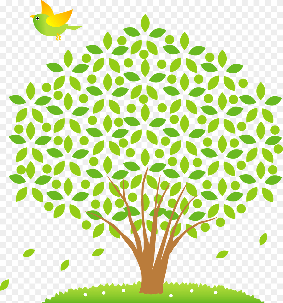 Bird Flying Away From A Tree Clipart, Vegetation, Plant, Art, Leaf Png Image