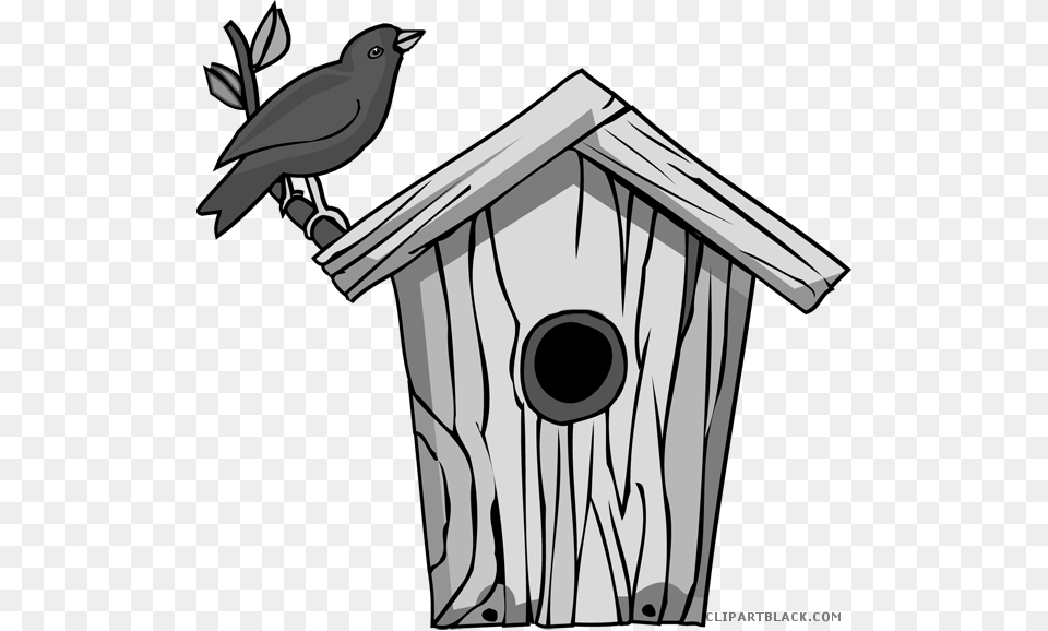Bird House Clipart Bird Houses Clip Art Black And White, Animal, Blackbird, Outdoors, Person Free Transparent Png