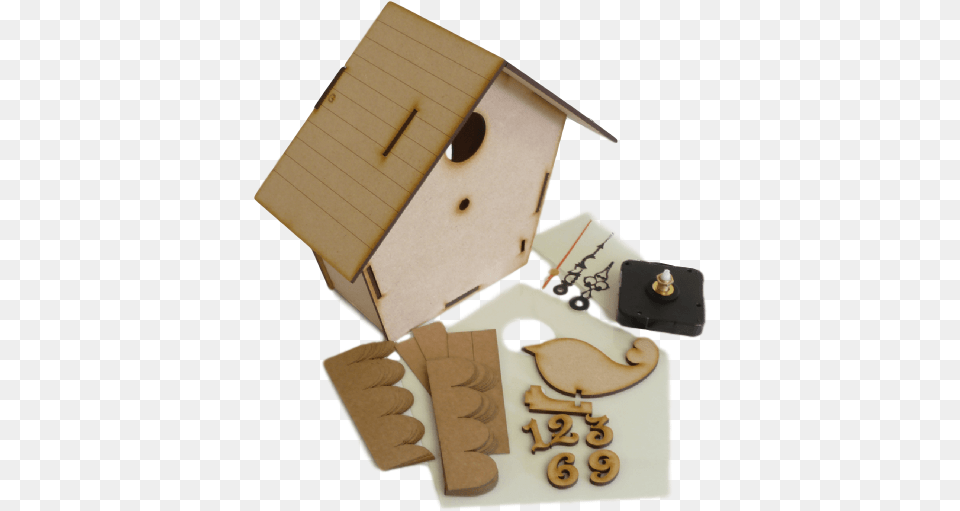 Bird House Clock 569 P Plywood, Clothing, Glove, Cardboard, Box Free Png Download