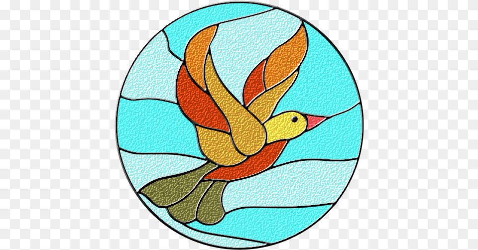 Bird In Stained Glass Vector Illustration Stained Glass Clipart, Art Free Png Download