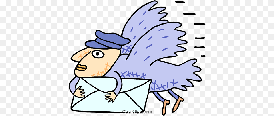 Bird Mailman Royalty Vector Clip Art Illustration Mail Man Bird, Baby, Person, Face, Head Free Png