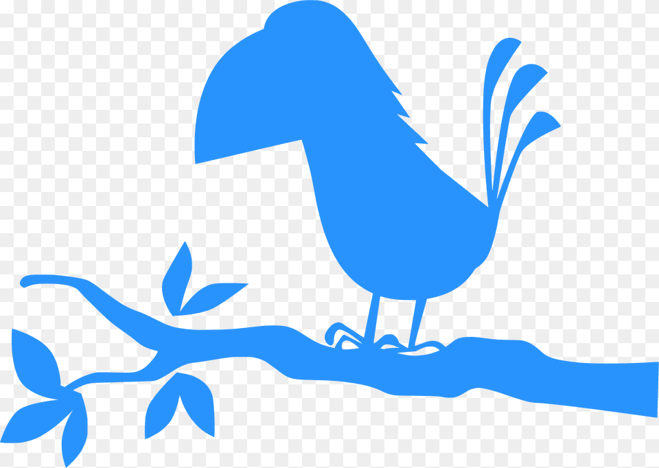 Bird On A Branch Silhouette, Animal, Jay, Art, Graphics Free Png Download