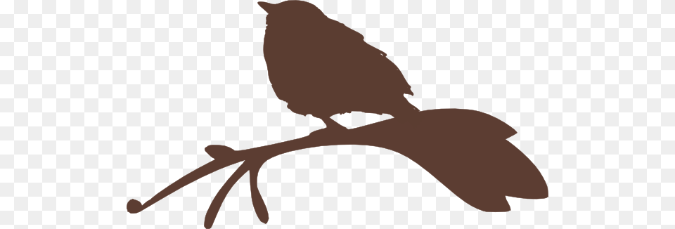 Bird On A Branch Silhouette Clip Art, Animal, Blackbird, Fish, Sea Life Png Image