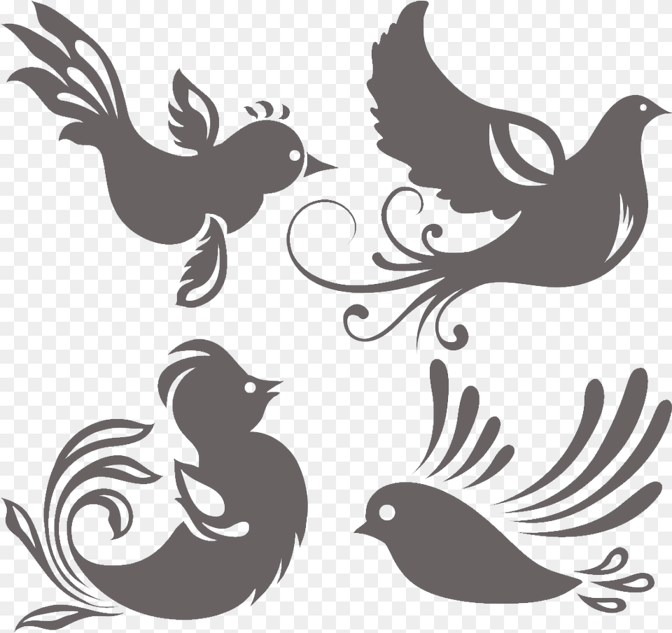 Bird Silhouette Computer File Silhouette, Stencil, Animal Free Png Download