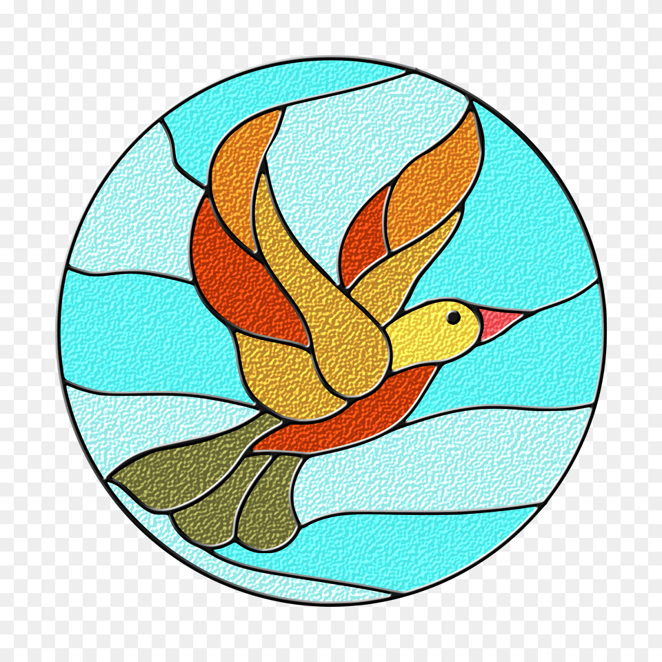 Bird Stained Glass Icons, Art Png Image