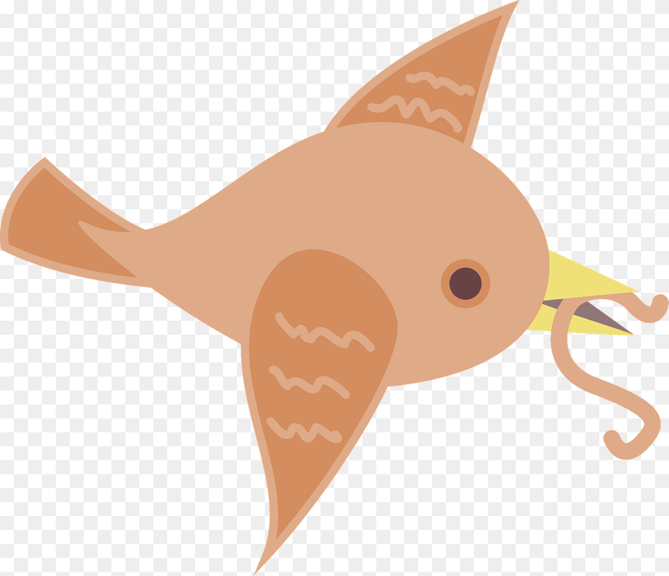 Bird With Worm In Mouth Clipart, Animal, Sea Life, Fish, Shark Free Transparent Png