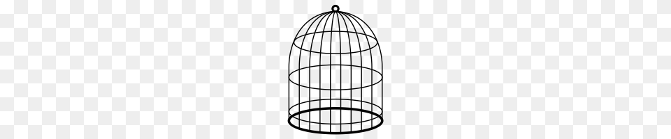 Birdcage Image, Gray Free Png