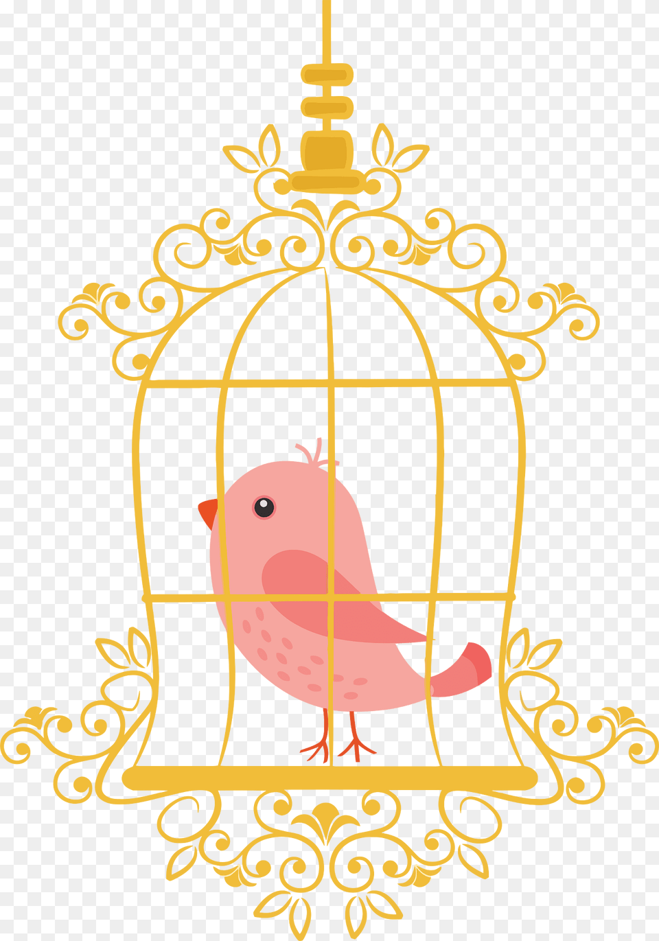 Birdcage With Bird Clipart, Animal, Art Free Png Download