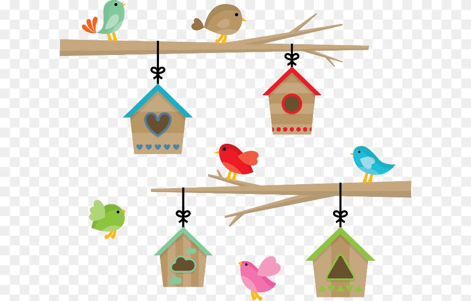 Birdhouse Birds House Cute Ftestickers Bird Houses Clip Art Congratulations On Your New Home, Animal, Fish, Sea Life Free Png Download