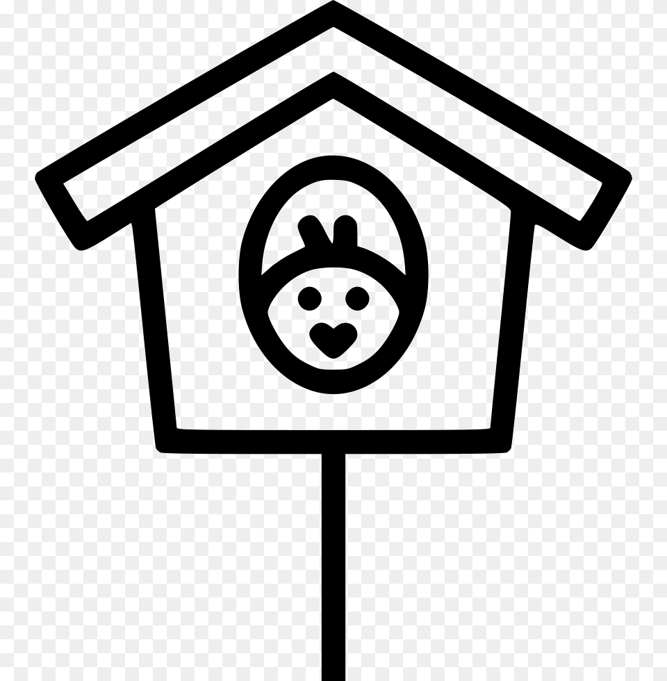 Birdhouse Nest Chicken Chickling Home Property Search Icon, Stencil, People, Person Png Image