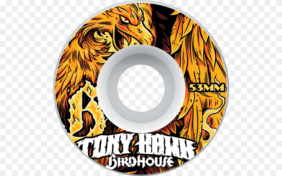 Birdhouse Skateboards Hawk Phoenix 53 Mm Birdhouse Skateboards, Disk, Dvd, Plate Free Png