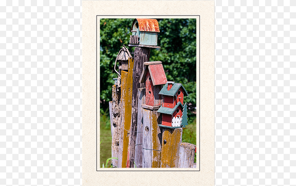 Birdhouse Village Antique Car, Wood, Plant, Tree, Gas Pump Png Image