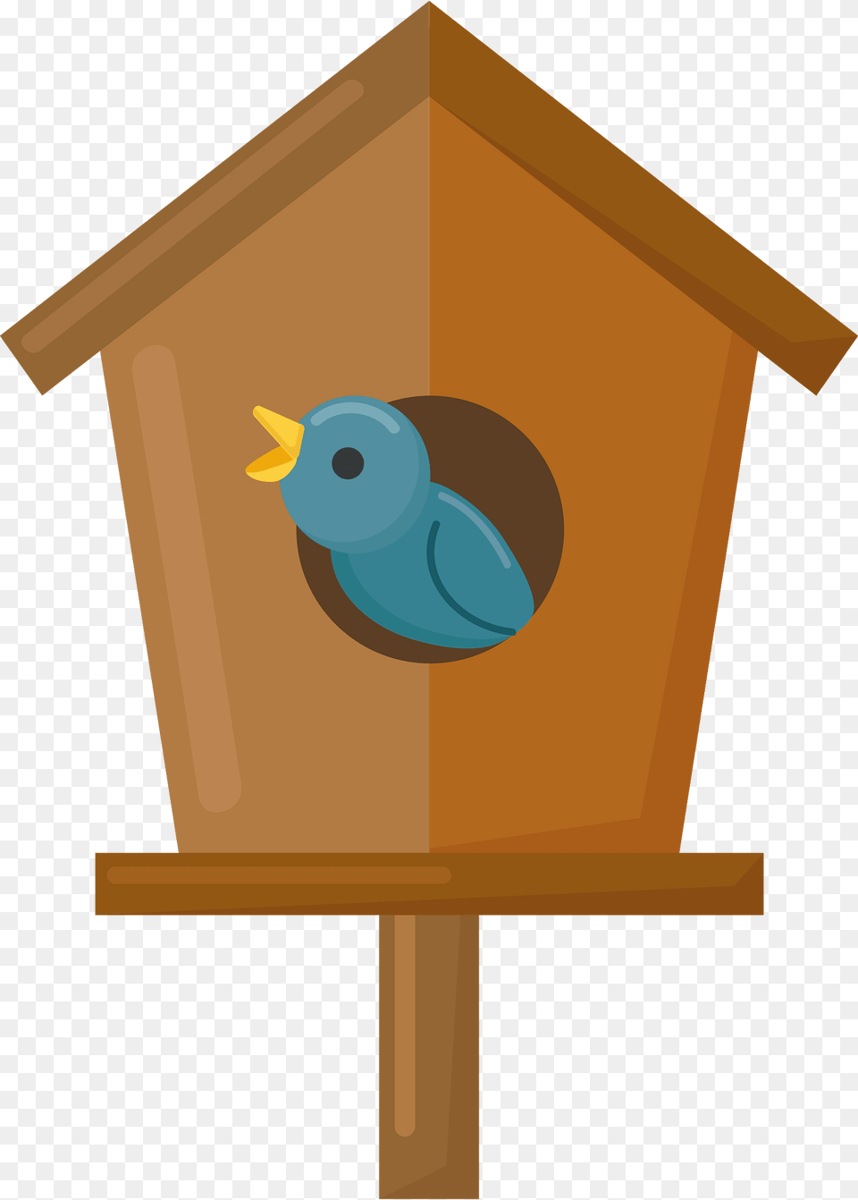 Birdhouse With Bird Clipart, Animal, Jay Png