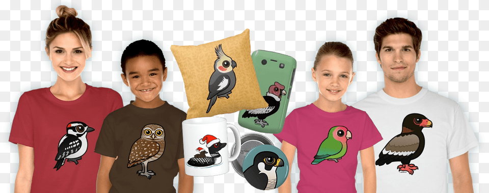 Birdorable Custom Shirts Gifts With Cute Birds Cockatiel, T-shirt, Clothing, Cup, Person Png Image