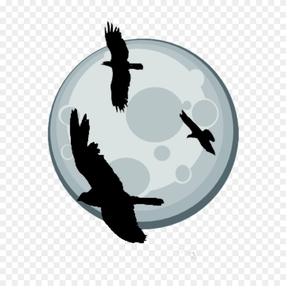 Birds And Moon Transparent Clipart, Nature, Astronomy, Outdoors, Night Free Png Download