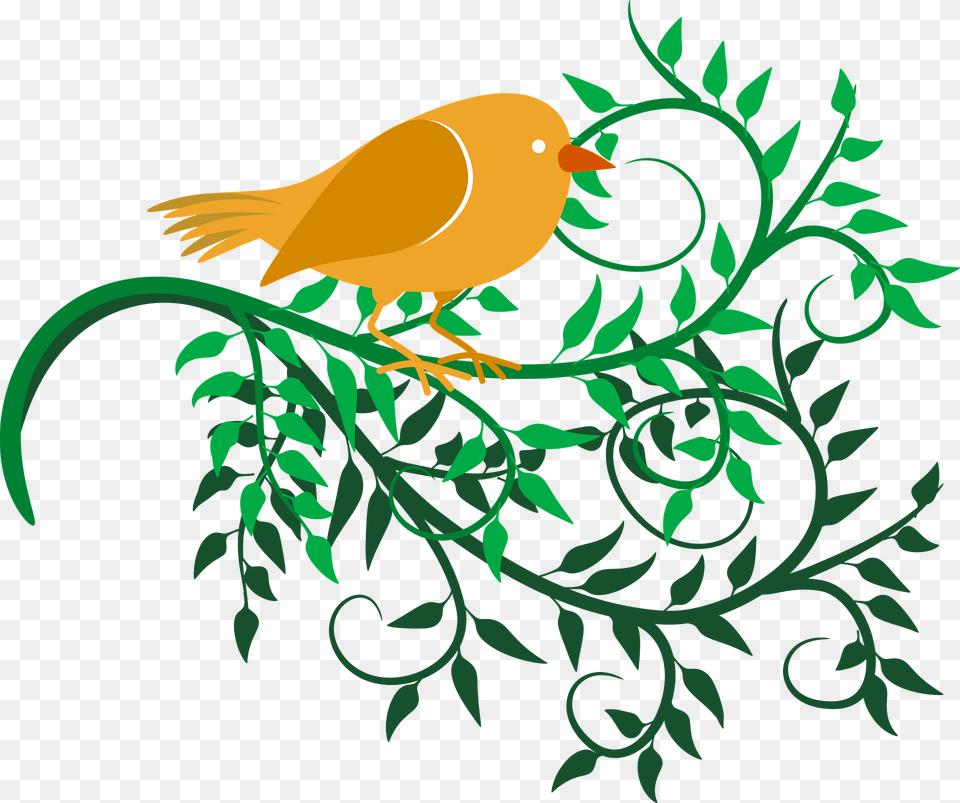 Birds And Vines Clipart, Art, Floral Design, Graphics, Pattern Free Png Download