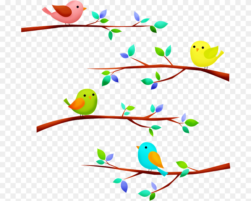 Birds Birds And Branches Clip Art, Plant, Animal, Bird Png Image