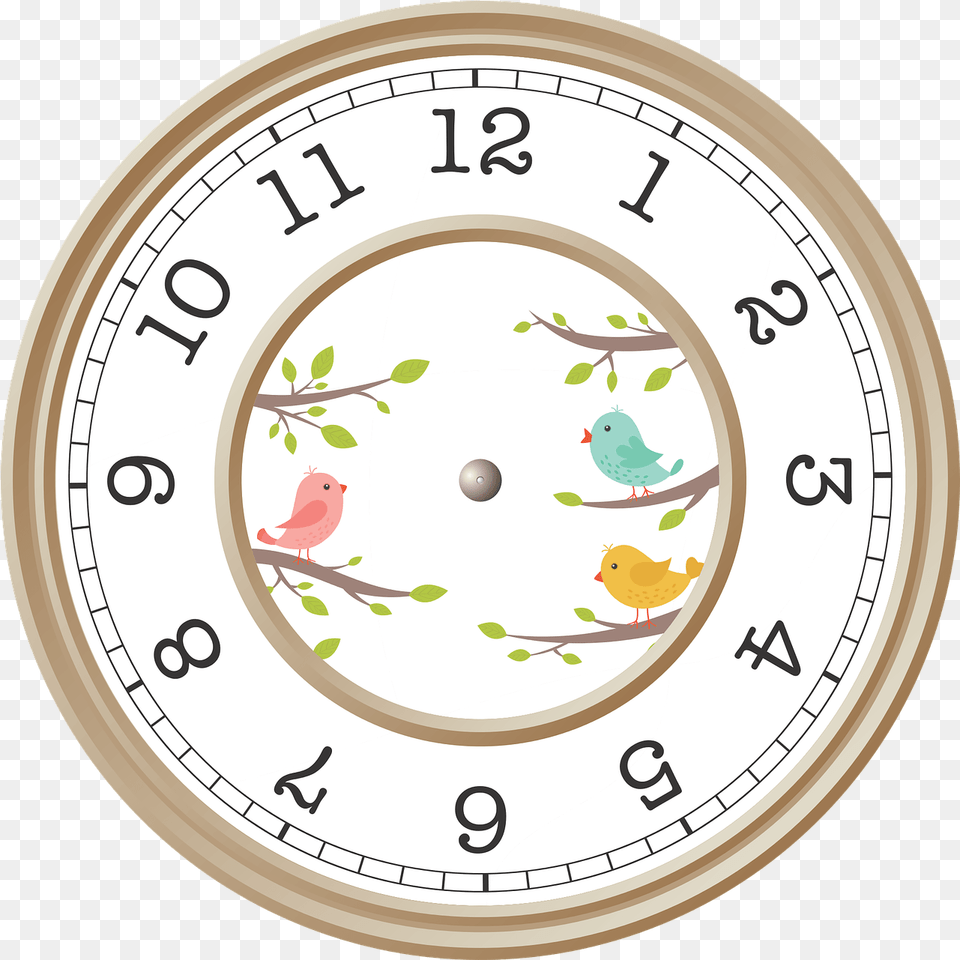 Birds Objects With Circle Shape, Analog Clock, Clock, Animal, Bird Free Transparent Png