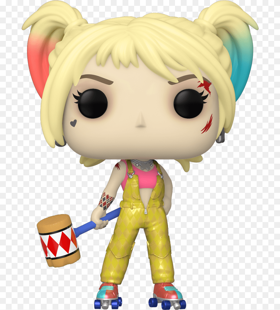 Birds Of Prey Funko Pop Harley Quinn Boobytrap Battle, Doll, Toy, Face, Head Png