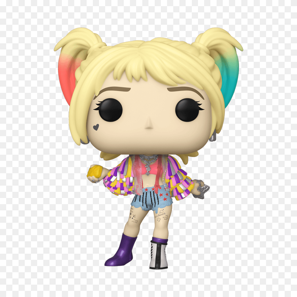 Birds Of Prey Harley Quinn Caution Tape Funko Pop Vinyl Harley Quinn Caution Tape Pop, Doll, Toy, Face, Head Free Transparent Png
